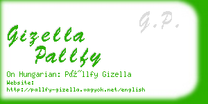 gizella pallfy business card